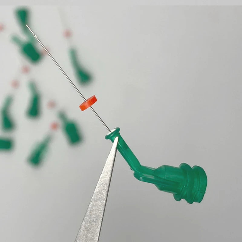 50Pcs Dental Endodontic Endo Irrigation Needle Tip Syringe Irrigator Disposable Root Canal Syringe Tips 30GA Double Side Hole