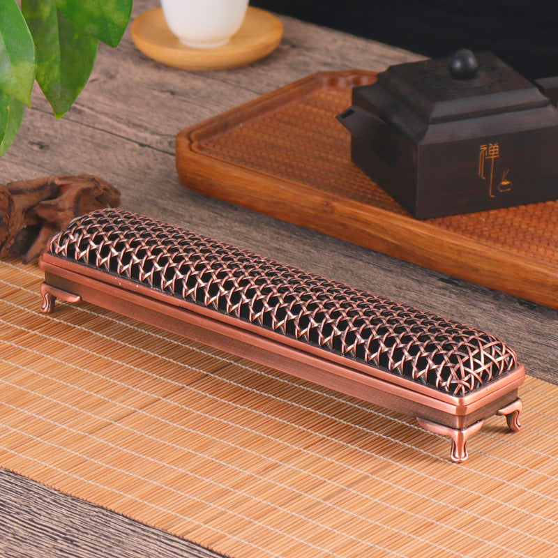 YXY Chinese Style Woven Hollow Incense Burner Metal for Sandalwood OUD 21cm Incense Sticks Holder Zen Home Decor Line Stick Base