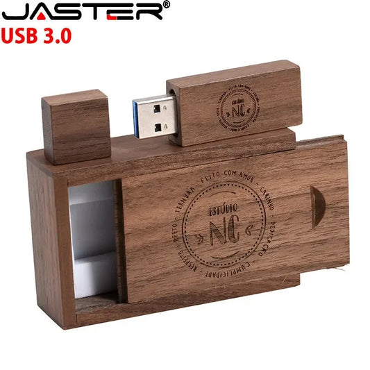 Wooden USB 3.0 Flash Drive 128GB High Speed Pen Drive 64GB Free Custom Logo Memory Stick Photography Wedding Gifts Pendrive 32GB