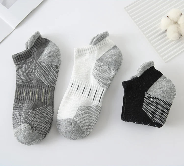 6 Pairs/Lot Men's Sport Socks Breathable Outdoor Running buffer thickenBasketball Socks Cotton Training Short Tube Socks For Men Viralgem Store