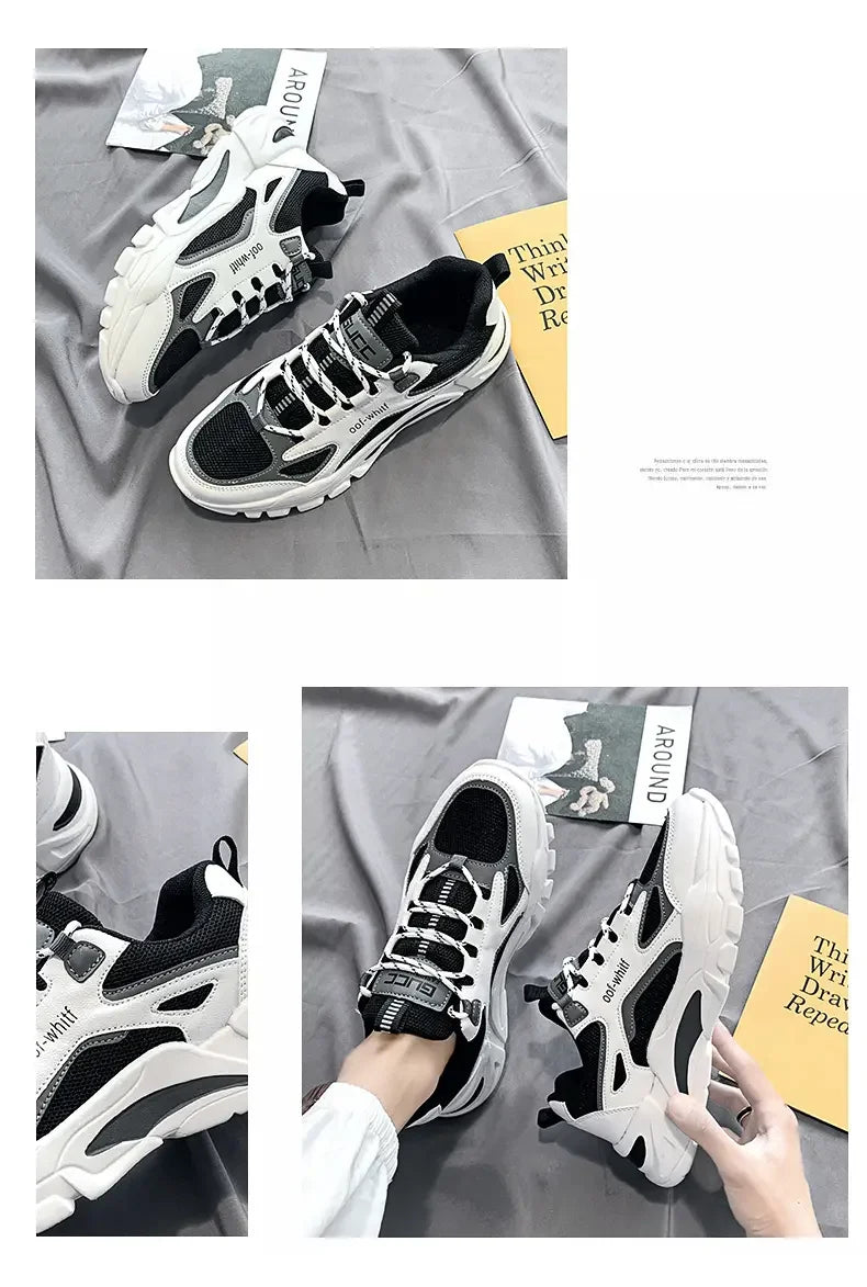 2024 New Men Sneakers Mesh Breathable Outdoor Running Shoes Fashion Casual Tennis Shoes Lightweight Comfortable Male Sport Shoes