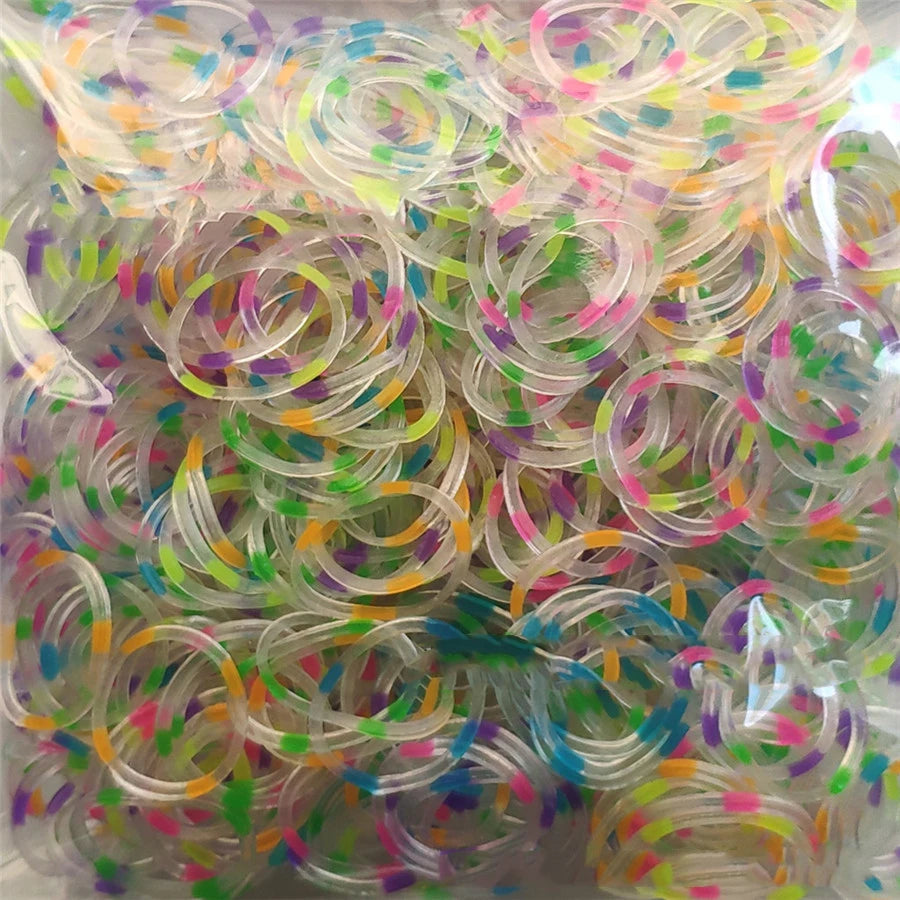 600 Rubber Loom Bands Girl Gift For Children Elastic Band For Weaving Lacing Bracelet Toy Gum Bracelets DIY Material Accessories