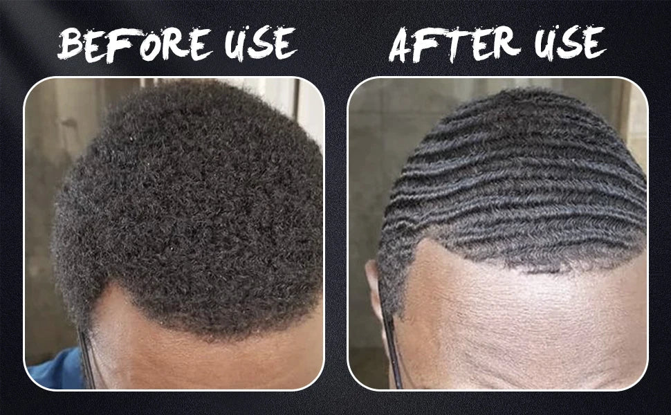 Wave shampoo Kit for Men Anti-frizz Wax Cream Layered Styling Hair Pomade Deep Clean Care Product with Hair Brush and Pirate Hat Viralgem Store