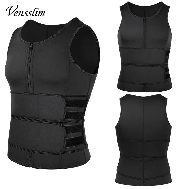 Vensslim Men Body Shaper Waist Trainer Vest Slimming Shirt Sauna Sweat Compression Undershirt Shapewear Fat Burner Workout Tops Viralgem Store
