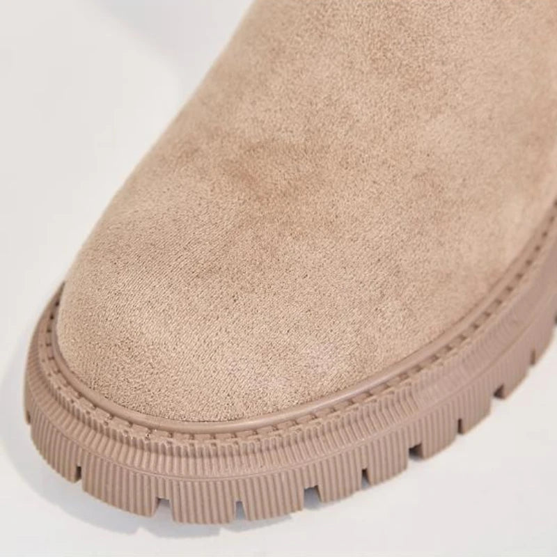 Winter Female Snow Boots Plus Velvet Shoes for Women Simple Ankle Boots Warm Womens Cotton Shoes New Large Size 43 Bottine Femme