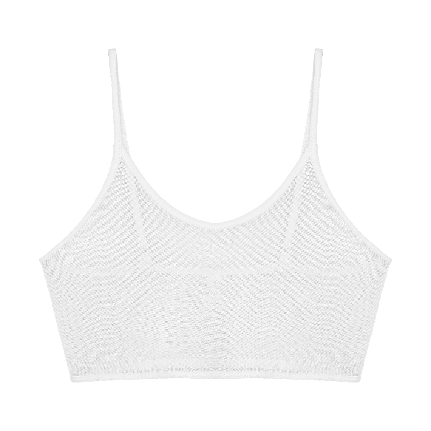 Women Sexy Crop Top See Through Sheer Mesh Vest For Rave Party Nightclub Dancing Party Tank Adjustable Spaghetti Straps Camisole