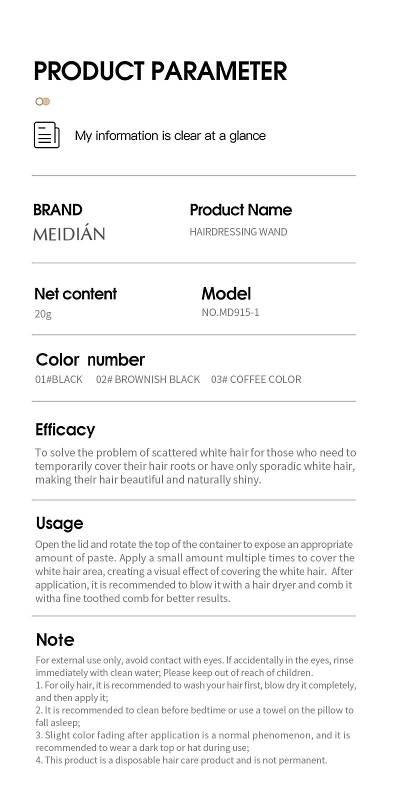 2-in-1 Hair Color Brush & Comb - Instant Gray Coverage, On-The-Go Root Touch Up, Washable Temporary Black Dye for Men/Women Viralgem Store