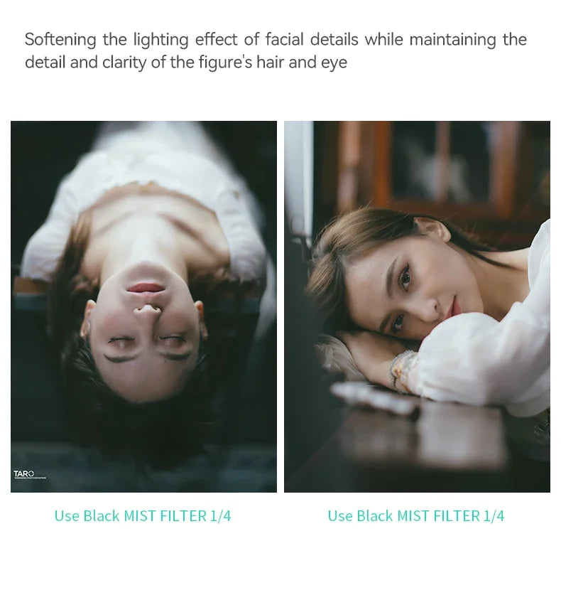 1/4 Black Soft Camera Lens Filters Shoot Beautiful Portrait Filters Filters for 49mm-82mm Canon Nikon Sony Camera Lenses