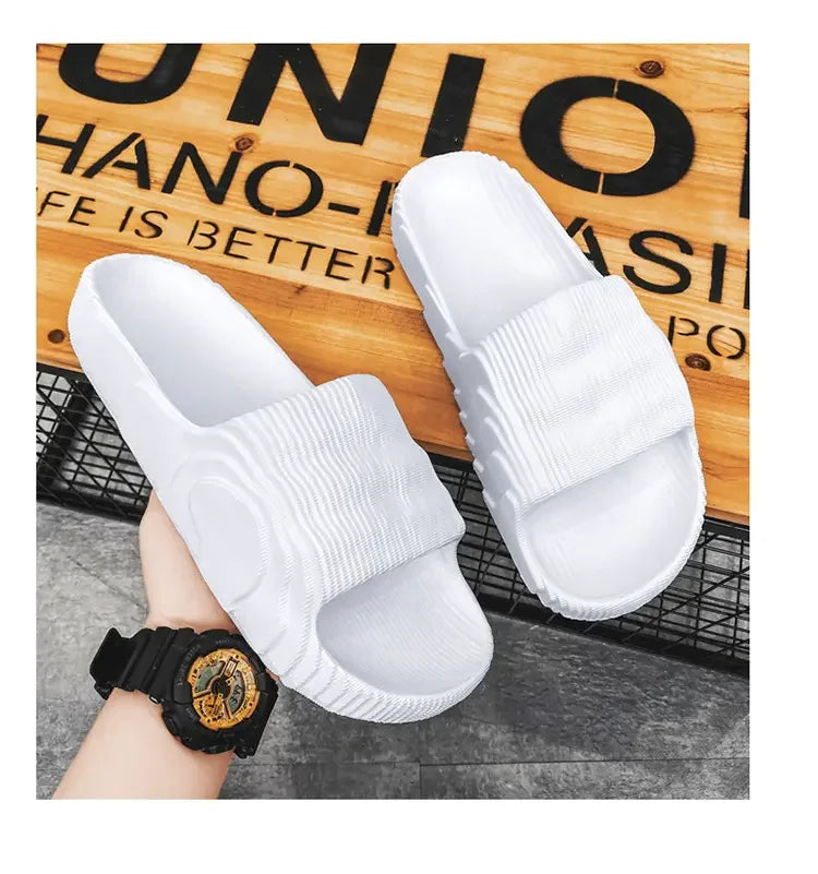Summer EVA Slippers for Women Men Fashion Beach Sandals Soft Sole Platform Slides Outdoor Toe Open Shoes Unisex Size 29-46