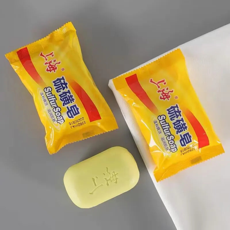 5PCS Shanghai Sulfur soap Bath soap Clean wash hands and face clean unisex soap behind the skin face deep clean Viralgem Store