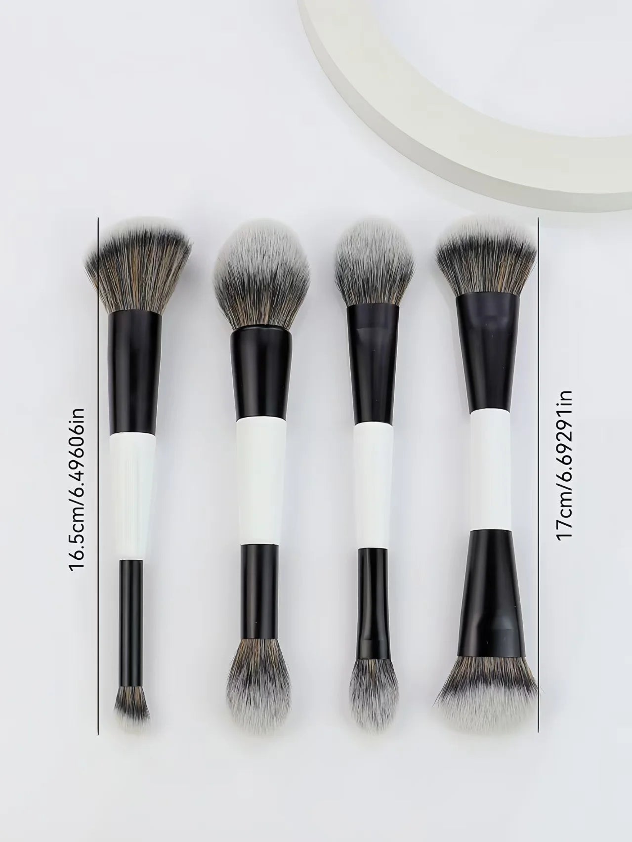 4 Double-Headed Makeup Brushes, Multi-Functional Makeup Brush, Blush Brush, Foundation Brush, Loose Powder Brush, Highlight Brush, Nose Shadow Brush, Concealer Brush, Blush Brush, Gift for Ladies and Girls Viralgem Store