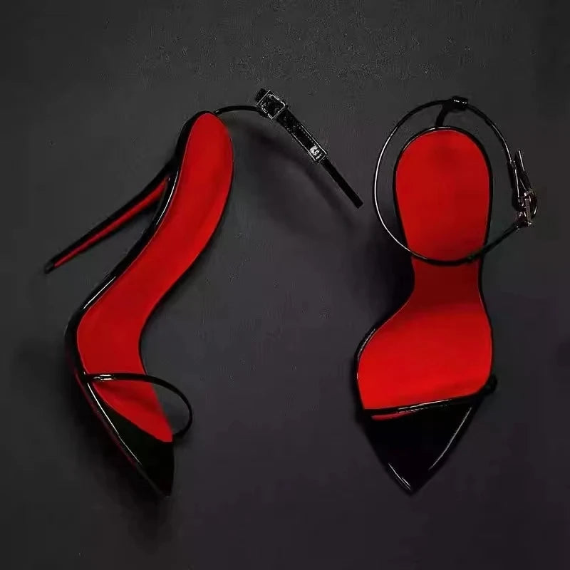 12CM 2024 New Fashion Dress Party Banquet Sandals for Women High Heel Designer Shoes Sexy Elegant Simple Heels Size 43 44 45 47