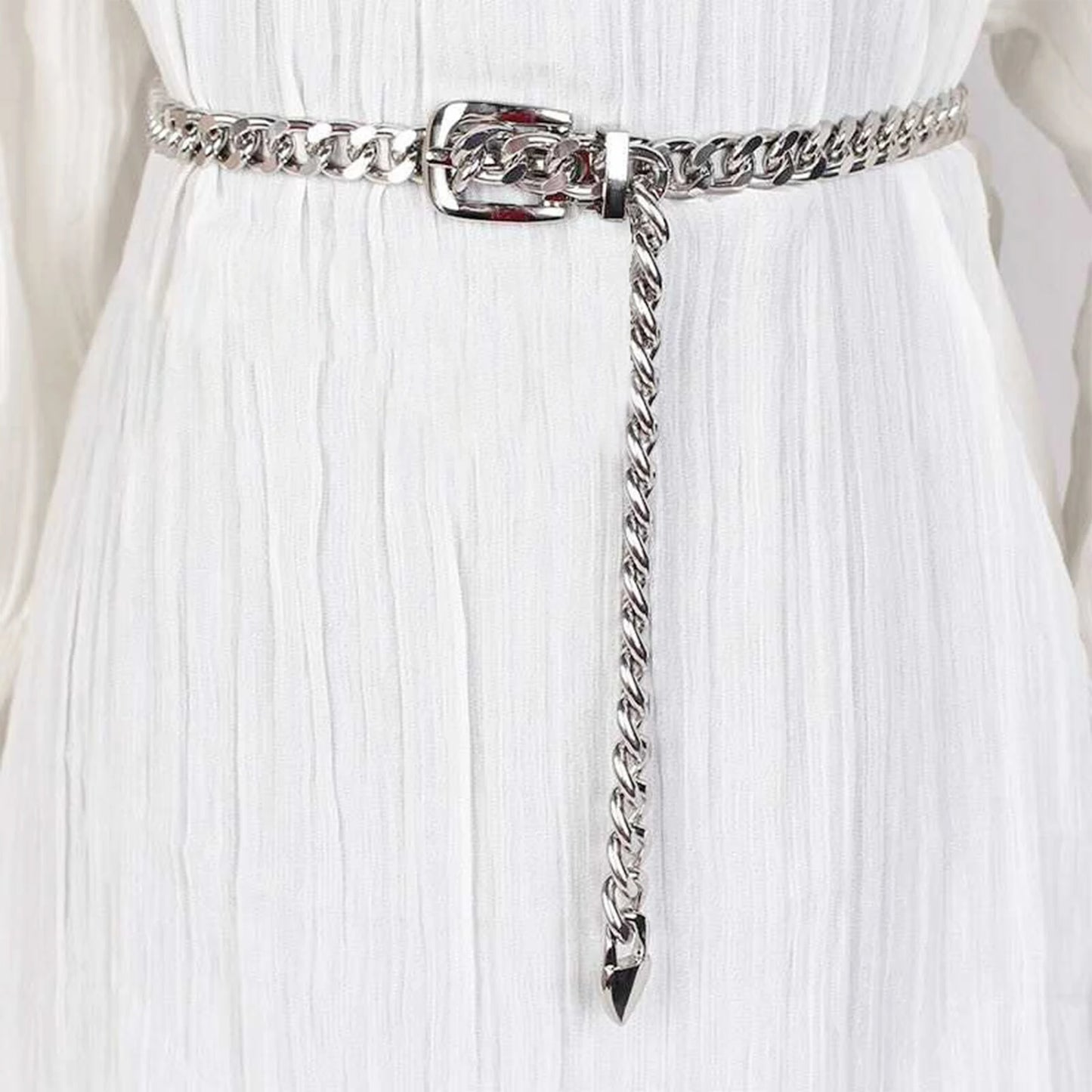1 PC Women's Chain Belt Metal Waist Chain Dress Belts Metal Belt Adjustable