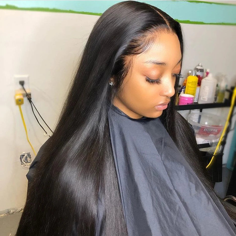 Tuneful 13x6 Lace Frontal Human Hair Wigs Straight 30 Inch Pre Plucked HD Lace Front Human Hair Wigs Glueless Wigs Ready To Wear Viralgem Store