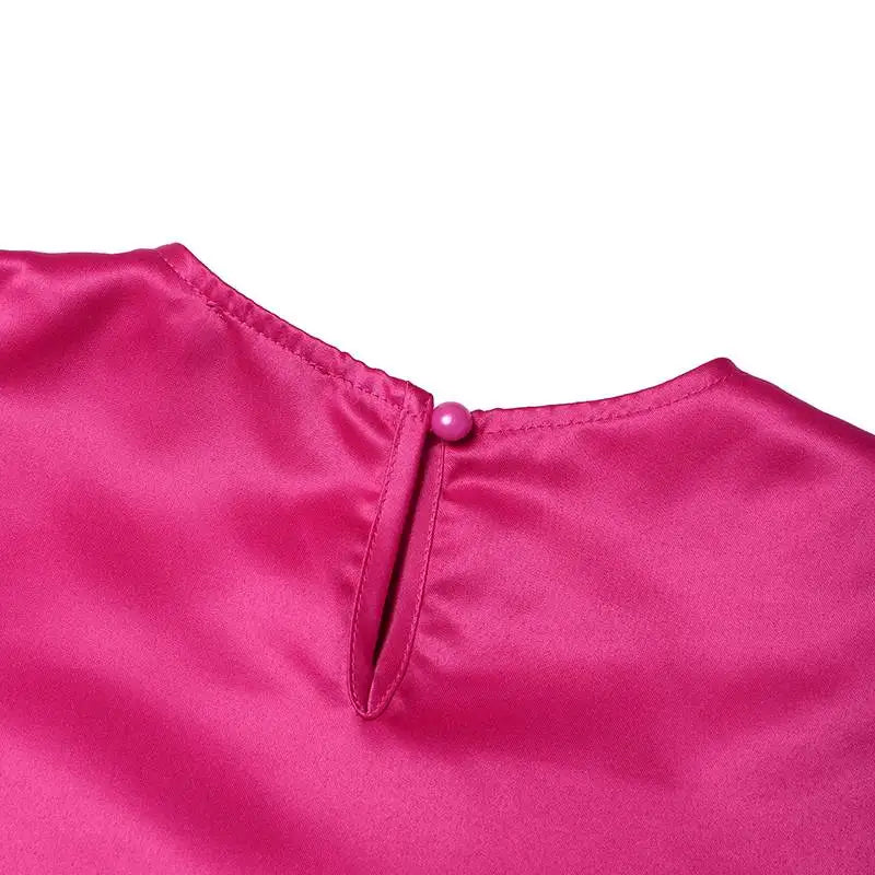 VONDA Plus Size 5XL Elegant Satin Summer Midi Dress 2024 Women Short Sleeve Vestidos Casual Belted Loose Solid Color Long Robe