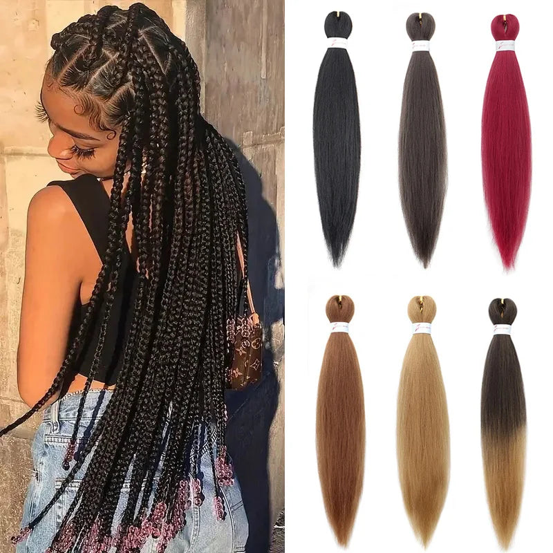 Synthetic 20Inch Pre Stretched Braiding Hair Extensions Long Braid Professional Fiber Crochet Twist Braid Hair for Women Viralgem Store