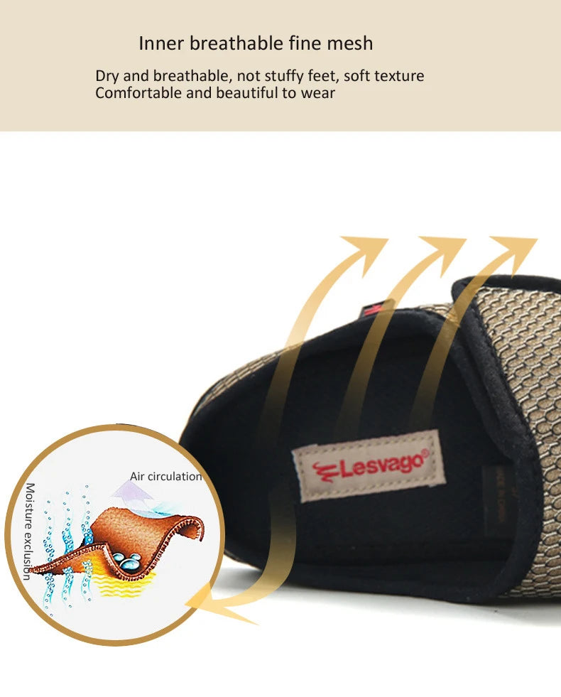 Summer Comfortable Diabetes Shoes Fat Thumb Instep Height Foot Code Middle-Aged Elderly Sandals Puffy Adjustable Slippers