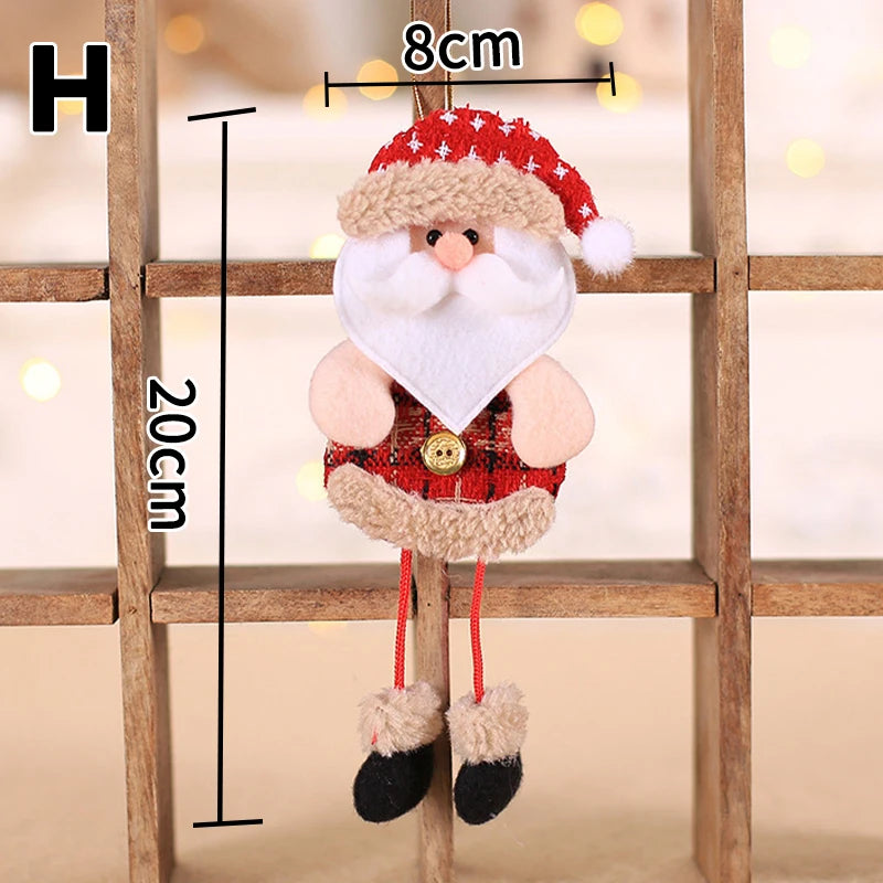 2023 Happy New Year Christmas Ornaments DIY Xmas Gift Santa Claus Snowman Tree Pendant Doll Hang for Home Noel Natal Decorations Viralgem Store