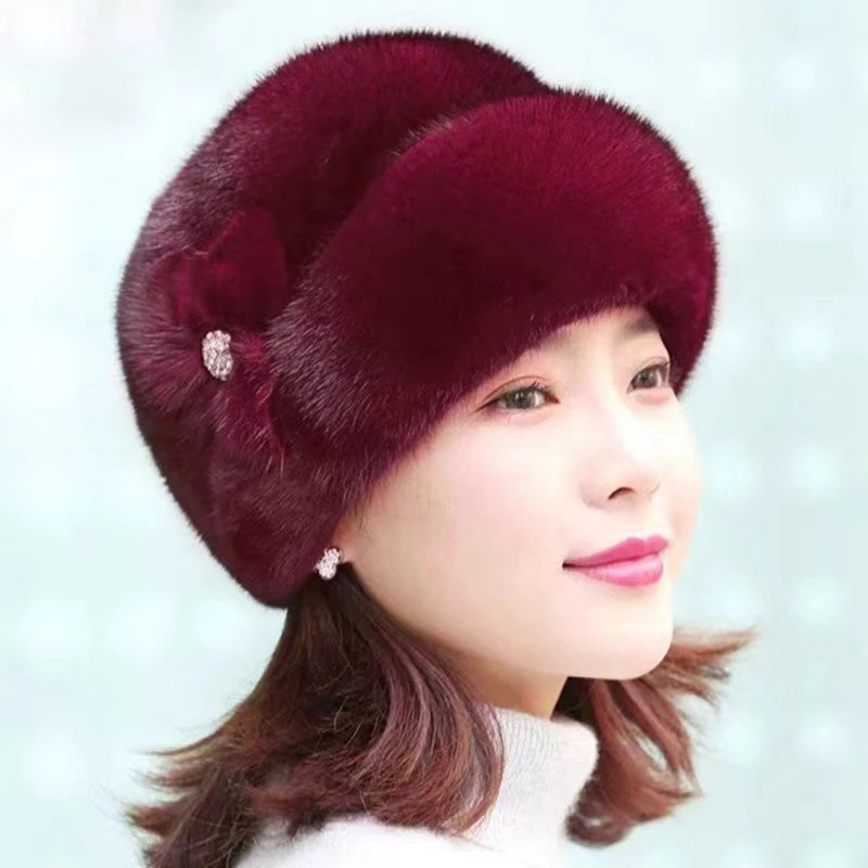 Winter Fashion Hat For Women Fashion Outdoor Warm Hats Thick Warm All-Match Female Hat Simple Comfortable Solid Color Hats 2024