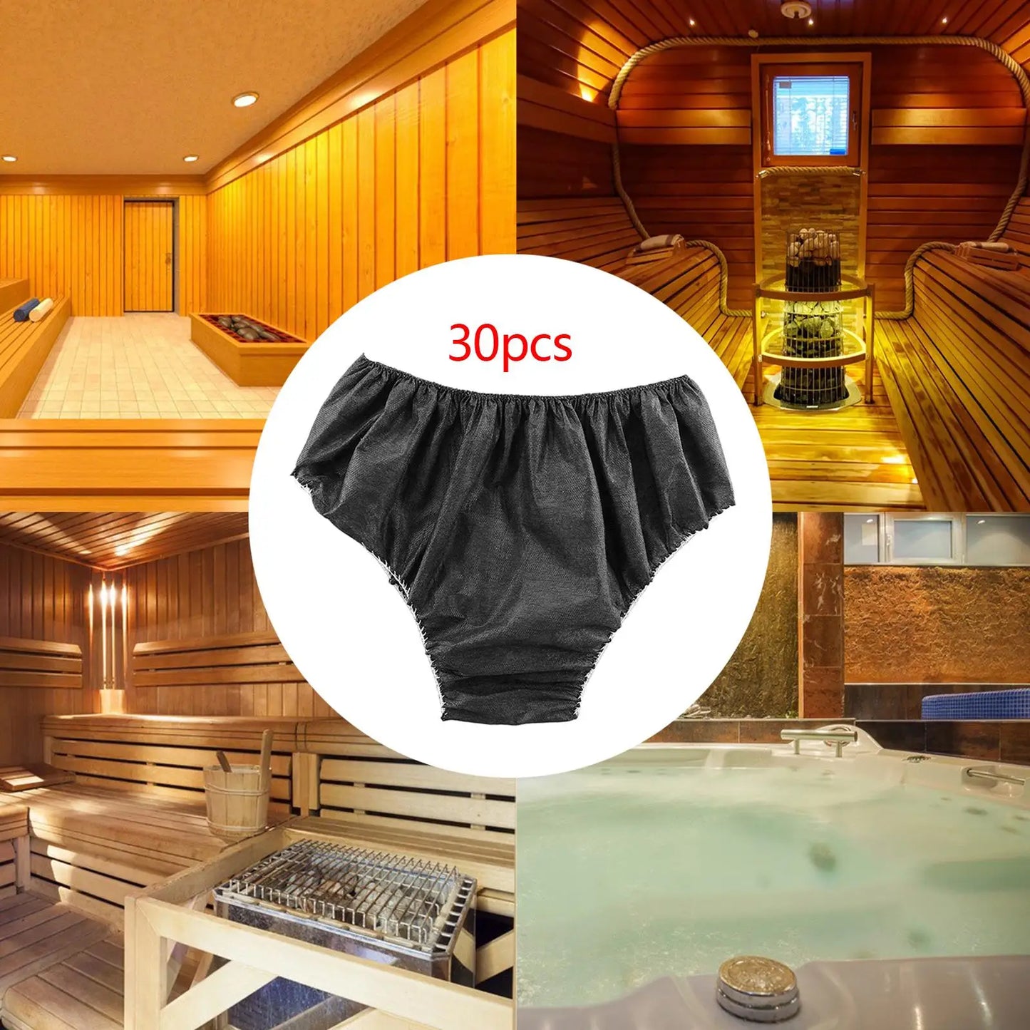 30 Pieces Disposable Panties Portable Breathable Individually Wrapped One Time Use Handy Briefs for SPA Hotel Waxing Women Men