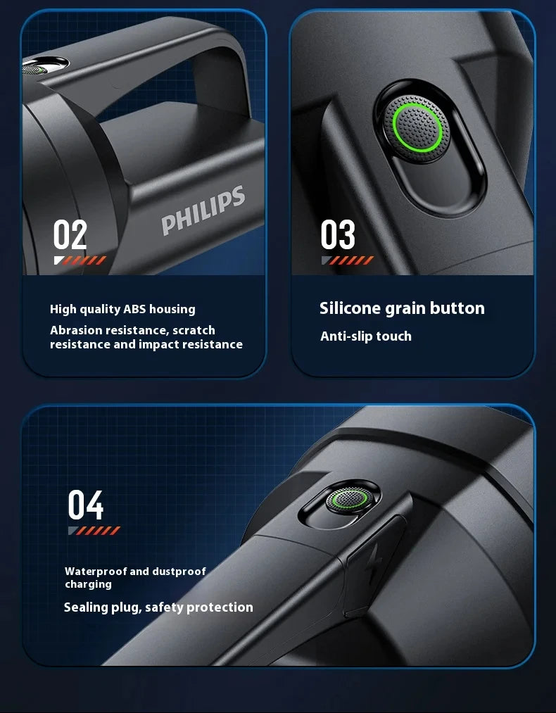 2025 New Philips SFL3121 USB Rechargeable Flashlight, Outdoor Search and Rescue, Rescue Operations, Emergency Rescue Flashlight Viralgem Store