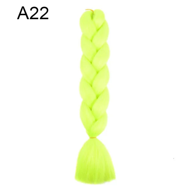 Synthetic Ombre Braiding Hair 24Inch 1Pack Pre Stretched Box Jumbo Colorful Crochet  Extensions for Women Viralgem Store