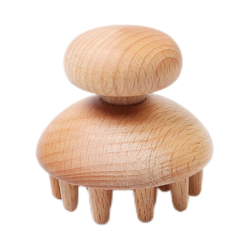 Wooden Massager Comb Portable Hand-Held Cellulite Reduction Relieve Tense Muscles Head Scalp Massage Tool 1pc Wood Massage Brush