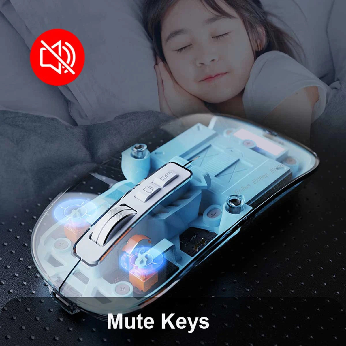 Transparent Magnetic Triple Mode Bluetooth compatible 2.4G Wireless Mouse One-Click Desktop Type-C Rechargeable Silent Mice Mute Viralgem Store