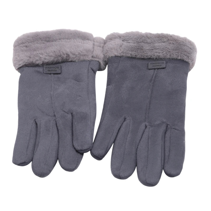 Women Gloves Autumn Winter Fashion Thickening Cold-Proof Warm Mitts Full Finger Mittens Outdoor Female Gloves Touchable Screen