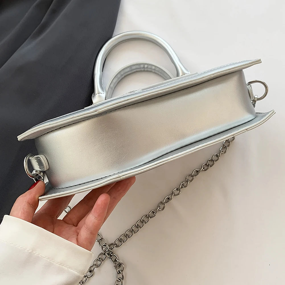 Women Crossbody Bag Large Capacity Coffin Shape Phone Shoulder Bag Halloween PU Top Handle Bag for Travel Make Up Cosmetic Bag