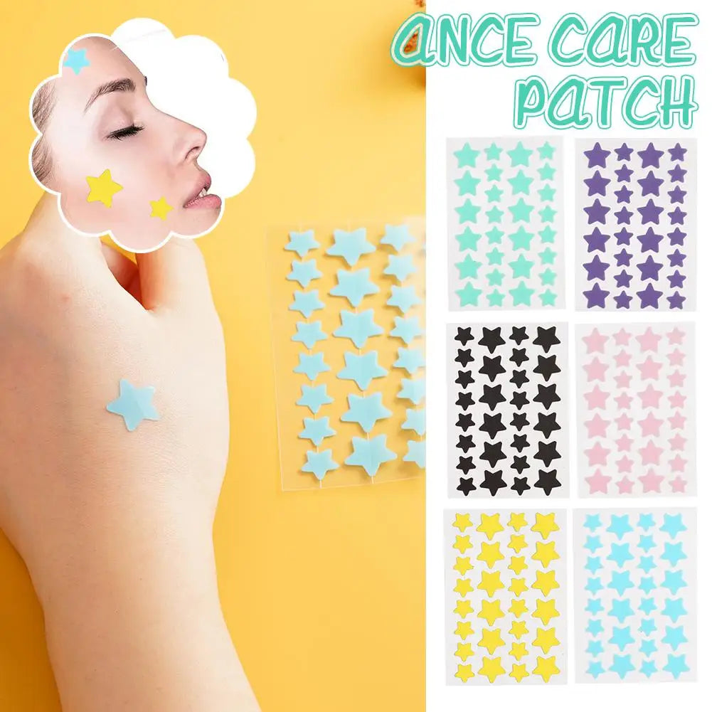 28Pcs Colorful Cute Star Shaped Acne Treatment Sticker Invisible Acne Cover Removal Pimple Patch Skin Care Viralgem Store