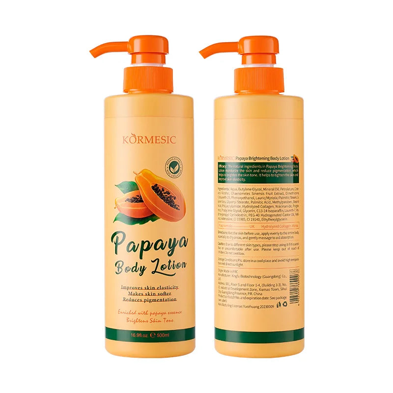 500ML KORMESIC Papaya Body Lotion Cream Moisturising Exfoliating Leg Arm Nourishing Anti Smooth Skin Care Viralgem Store