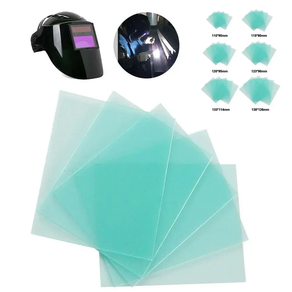10 PCS Welding Protective Lens PC Plastic Plate Cover Green Clear Screens Welding Helmet Welding Filter