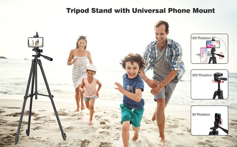 Tripod For Phone 100cm Video Recording Phone Tripod Stand with Bluetooth Remote Universal Camera Phone Photography Stand Viralgem Store