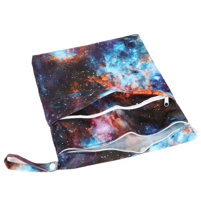 [Sigzagor] Wet Dry Bag With Two Zippered Baby Diaper Nappy Waterproof Reusable Washable Viralgem Store