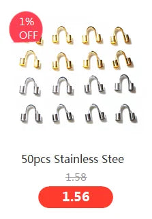 50-200pcs DIY Jewelry Making Accessories Findings Earring Hooks/Jump Rings/Lobster Clasps Craft