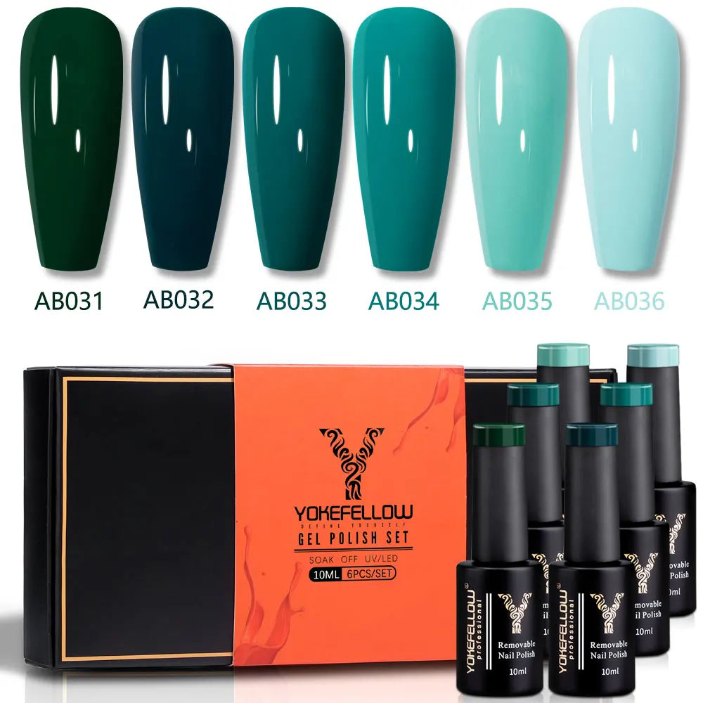 YOKEFELLOW  Pastel Gel Nail Polish Set 6 Colors Spring Summer Macaron Gel Nail Kit Soak Off Nail Art DIY Manicure Gift for Girl Viralgem Store