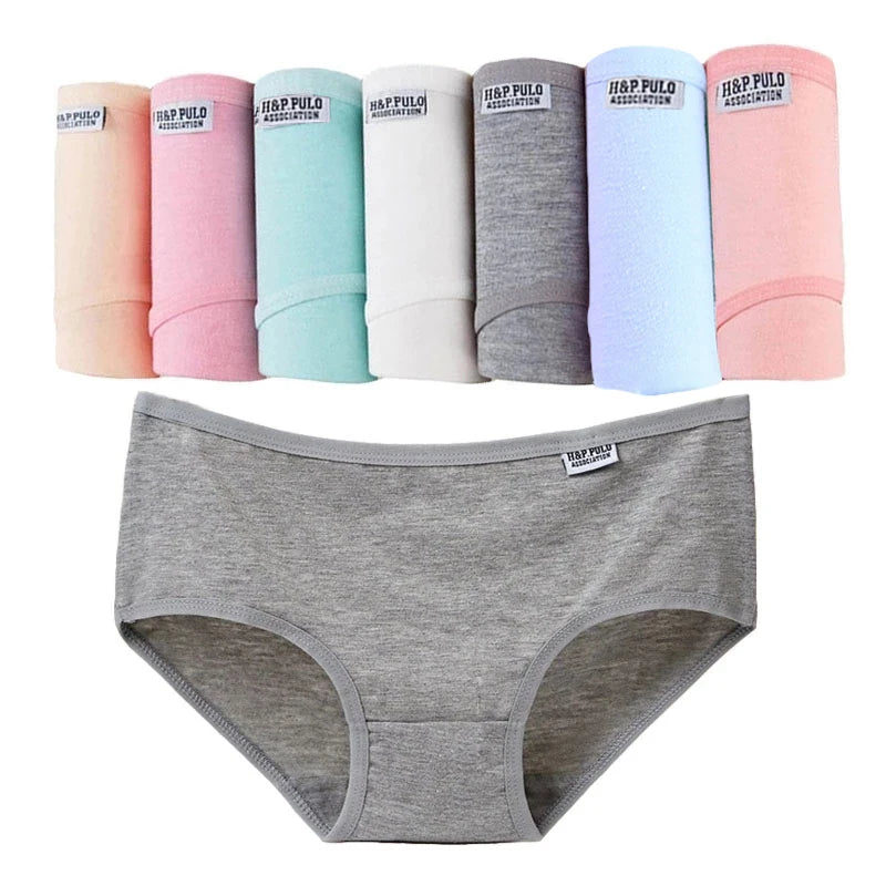 7Pcs/Lot Plus Size Underwear Women's Panties Cotton Girl Brief Sexy Lingeries Shorts Underpant Solid Panty Female Intimate M-4XL Viralgem Store
