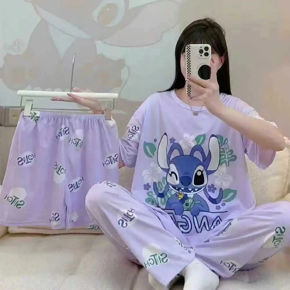 Women's New Three-piece Pajamas Homewear Set of Sweet Pajamas Cartoon Leisure Women's Homewear Pajamas Set Viralgem Store