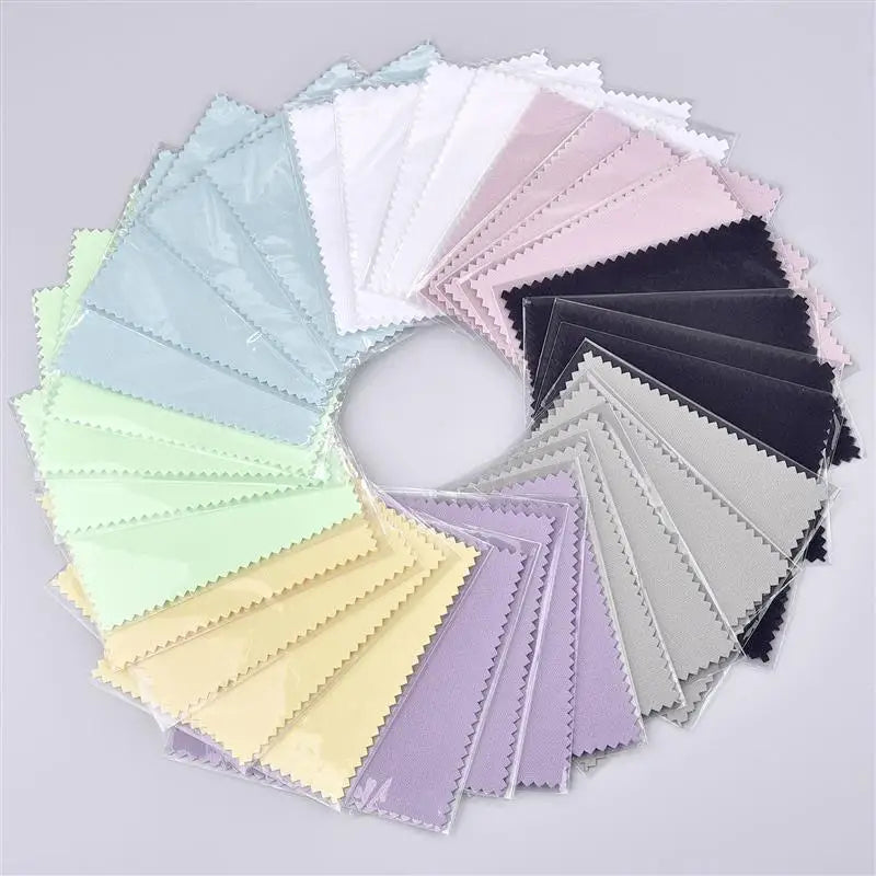 50Pcs Polish Polishing Cloth Silver Color Cleaning Polishing Cloth Soft Clean Wipe Wiping Cloth For Silver Gold Jewelry Tool