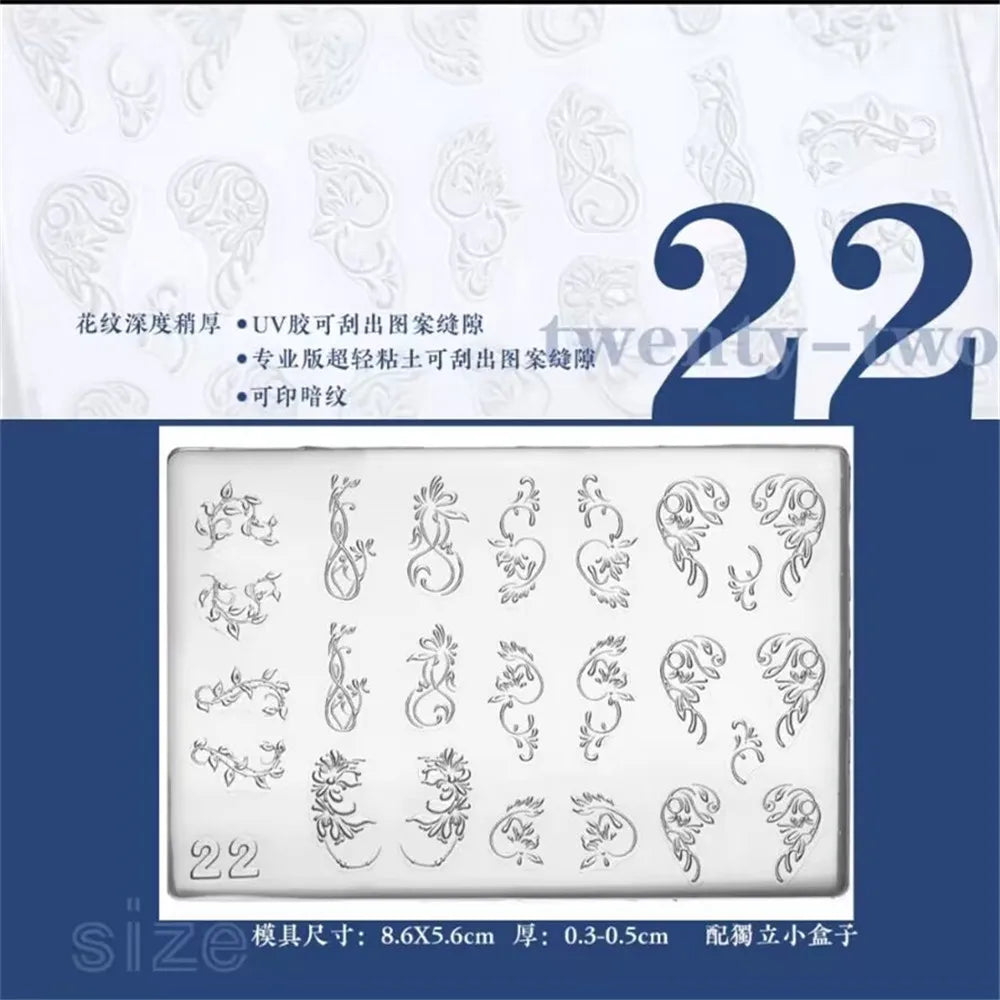 1pc Sweater Knitting Lace 3D Acrylic Mold Nail Art Decoration Nails DIY Design Silicone  Nail Art Template Nail  Mold