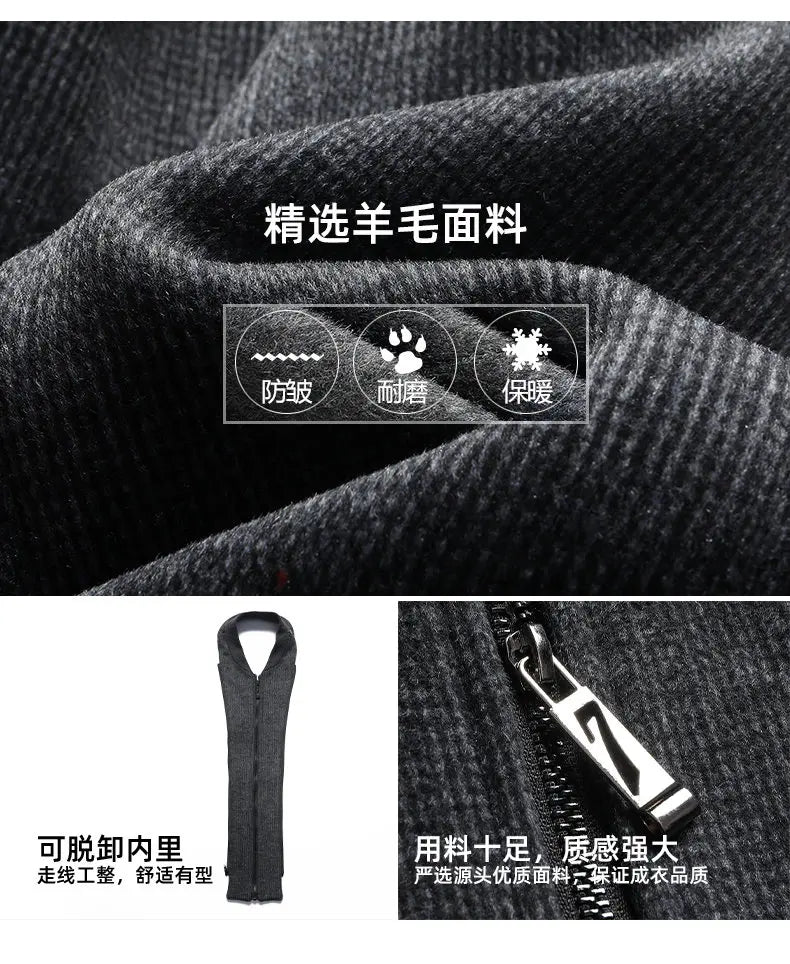 2023 new arrival winter jacket men fashion Woolen Coat Men's Casual Wool thicken warm trench coat Men Dress Jacket Size M-4XL