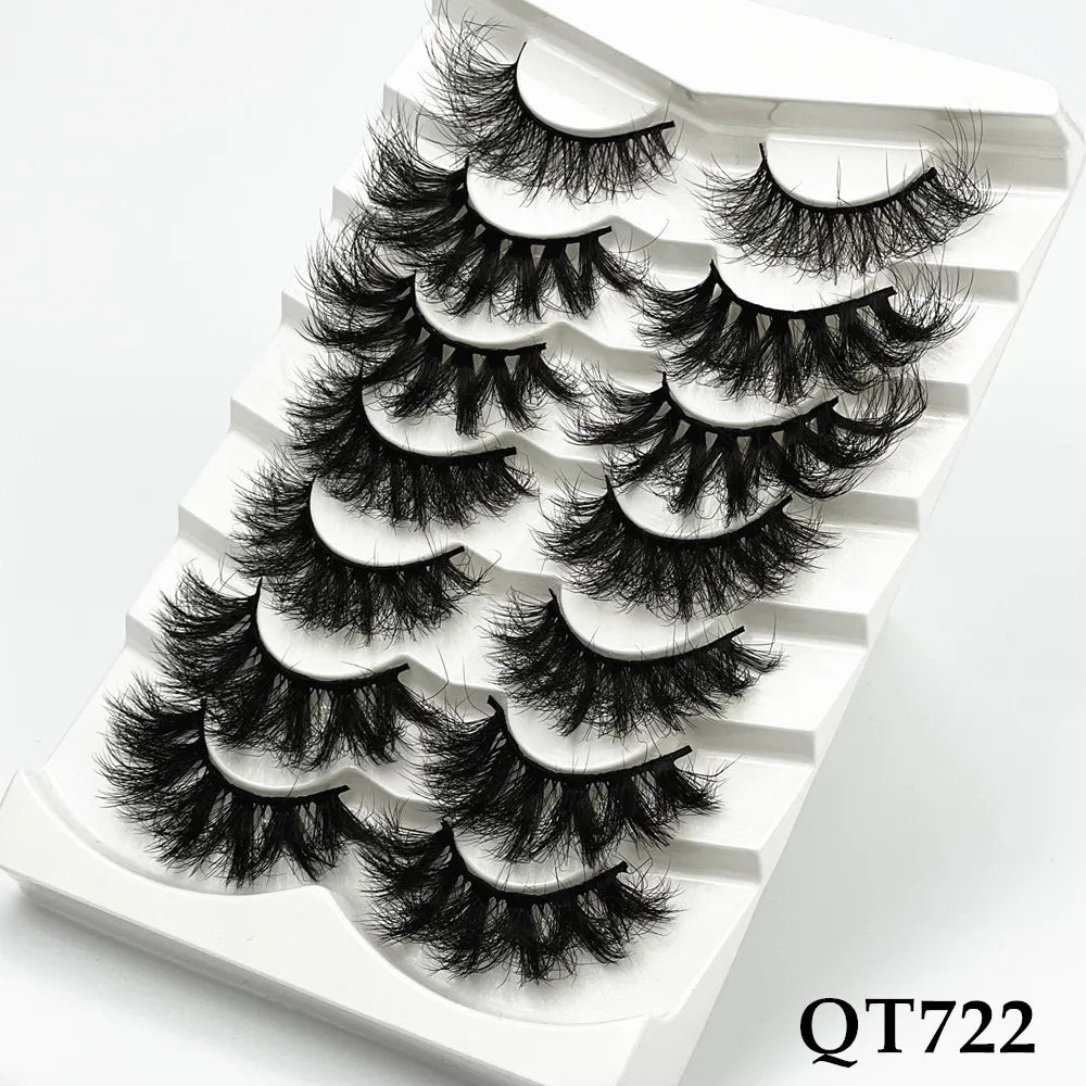 5/7/8 pairs 3D mink Lashes ,soft fluffy natural false eyelashes，individual eyelash extension, makeup tools lashes wholesale