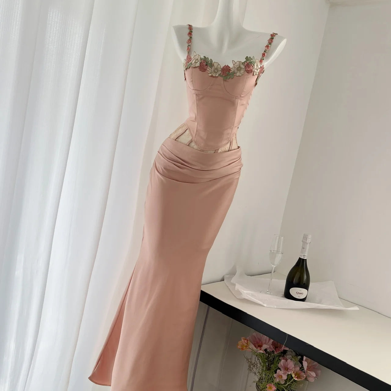 Women's Pink Skirt Sets Vintage Long Skirt Off Shoulder Lace Crop Top Y2k Korean Elegant 2000s New Matching Sets Clothes Summer