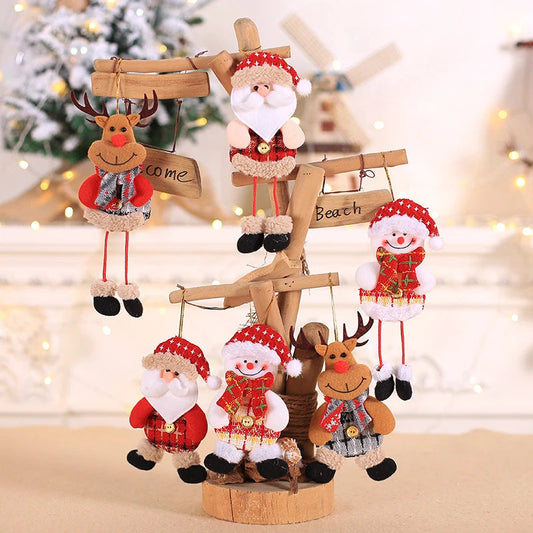 2023 Happy New Year Christmas Ornaments DIY Xmas Gift Santa Claus Snowman Tree Pendant Doll Hang for Home Noel Natal Decorations Viralgem Store