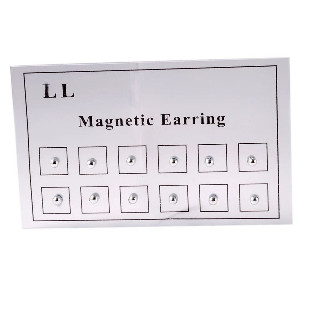 12PCS/Card Fake Cheater Non Pierced Magnet Ear Tragus Cartilage Lip Labret Stud Nose Ring  Jewelry Magnetic Earring Viralgem Store