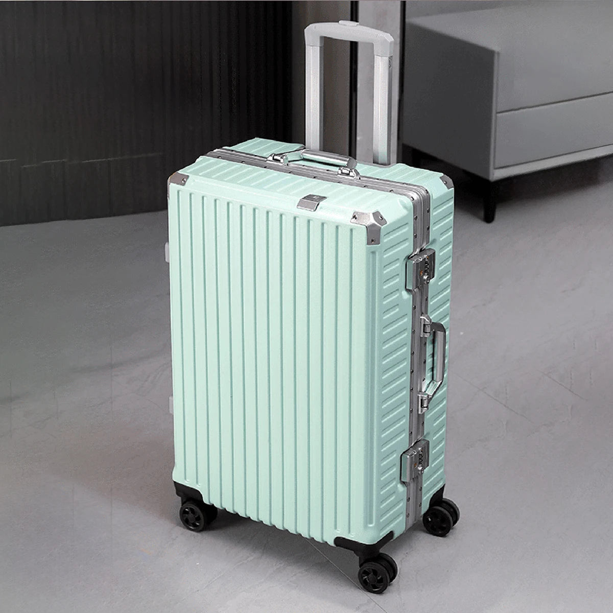 Trolley Luggage 20 24 26 28 Inch Aluminum Frame Rolling Luggage Case USB Travel Suitcase on Wheels Combination Lock Carry-On Luggage Viralgem Store