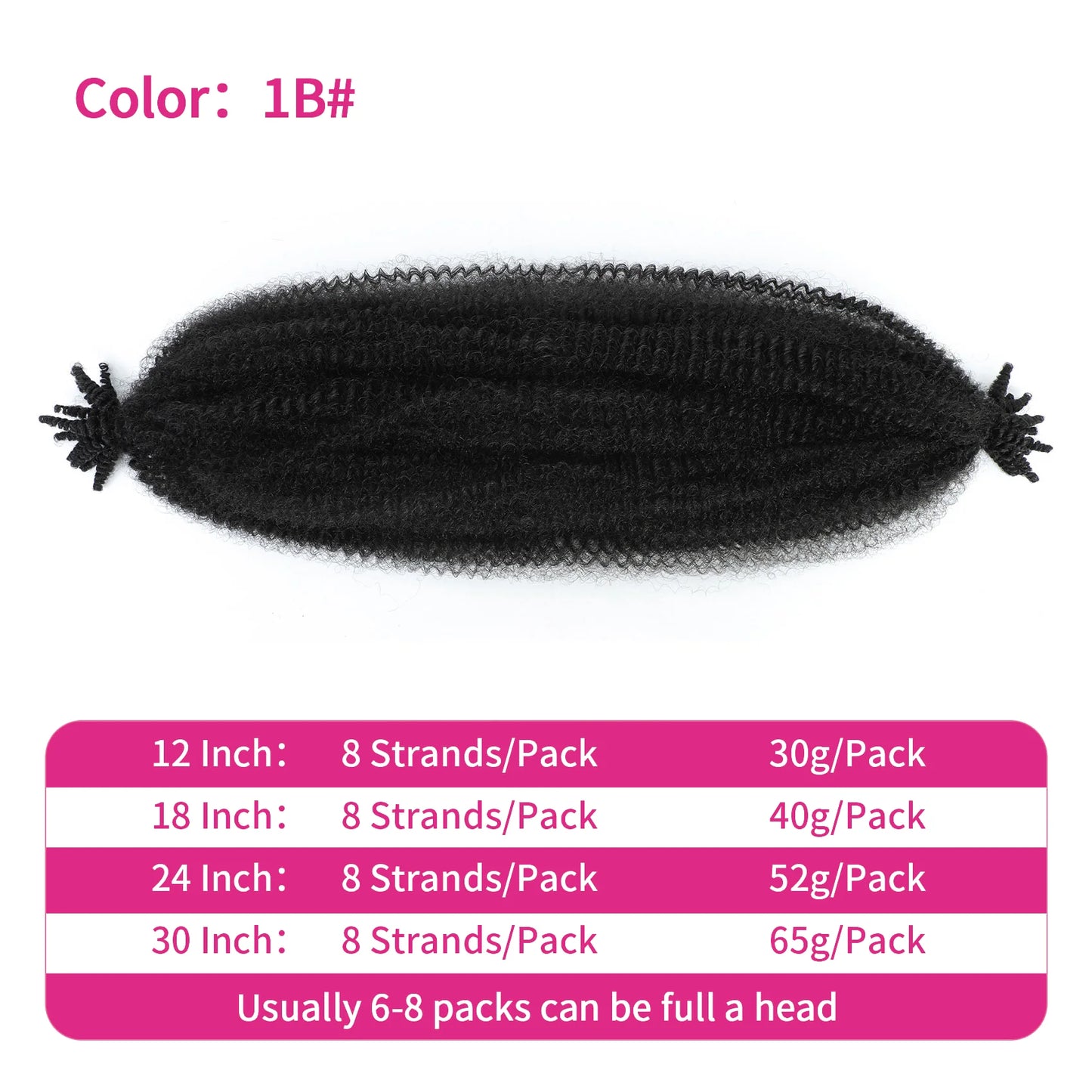 12 -30 Inch Afro Twist Twist Braiding Hair Springy Afro Twist Hair Pre Fluffed Spring Twist Hair For Soft Locs Synthetic Hair