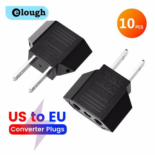 1-10PCS US Electrical Plug Adapter US America To EU European China CN Canada CA Travel Converter Plugs Power Socket AC Outlet