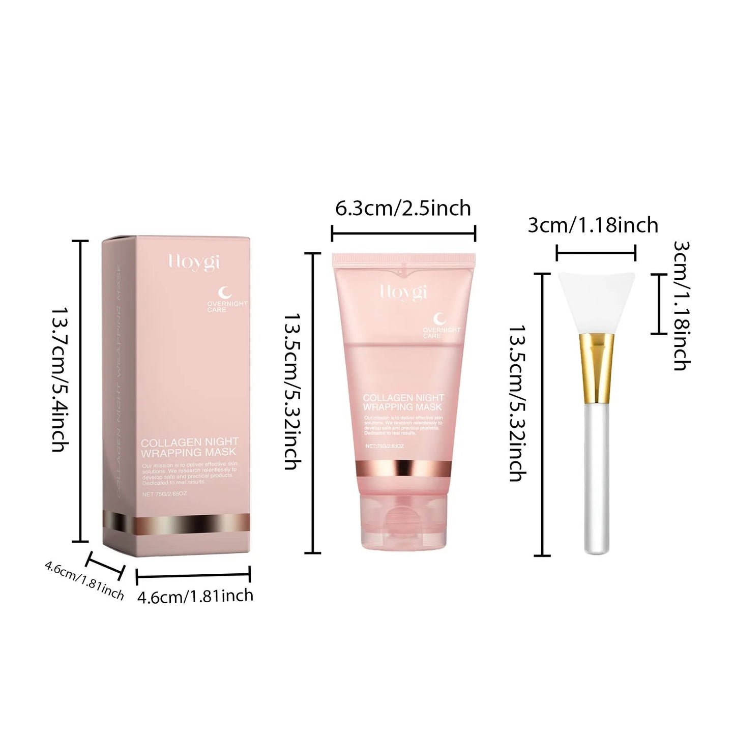 75ml Collagen Overnight Wrapping Peel Off Facial Mask Korean Collagen Night Wrapping Mask Deeply Hydrates Night Care Mask Cream Viralgem Store